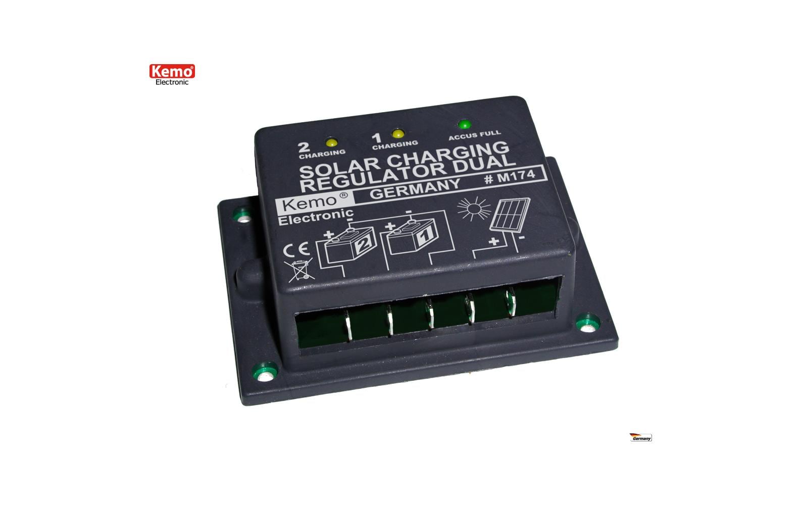 Kemo Solar Laderegler Dual, 16 A, für 12 V Panele