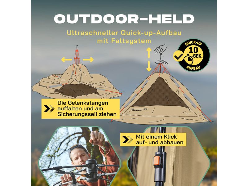 Where Tomorrow Pop Up Duschzelt Braun