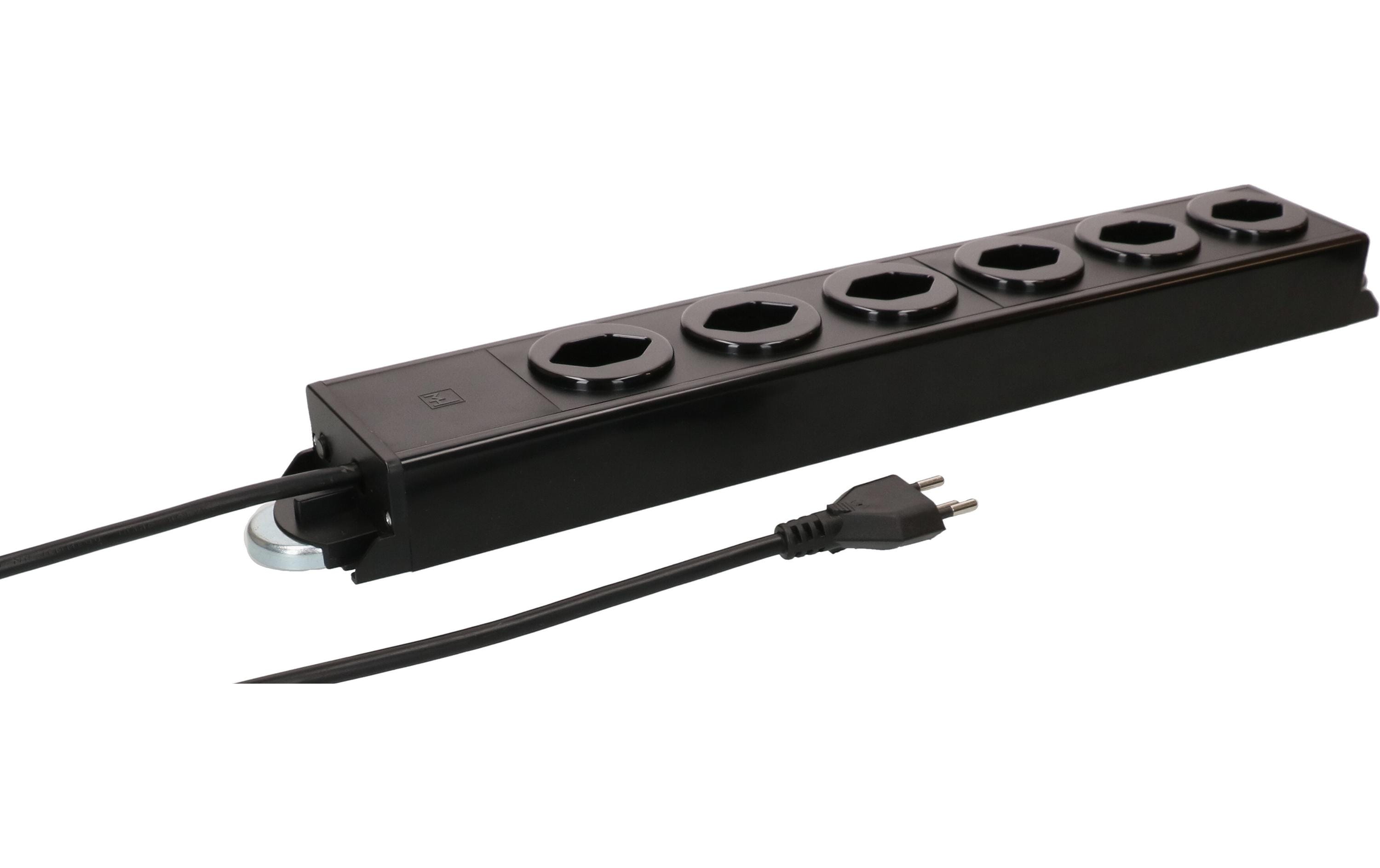 Max Hauri Steckdosenleiste Power Line 6x Typ 13 1.5m Magnet Schwarz – Steckerleiste von Max Hauri