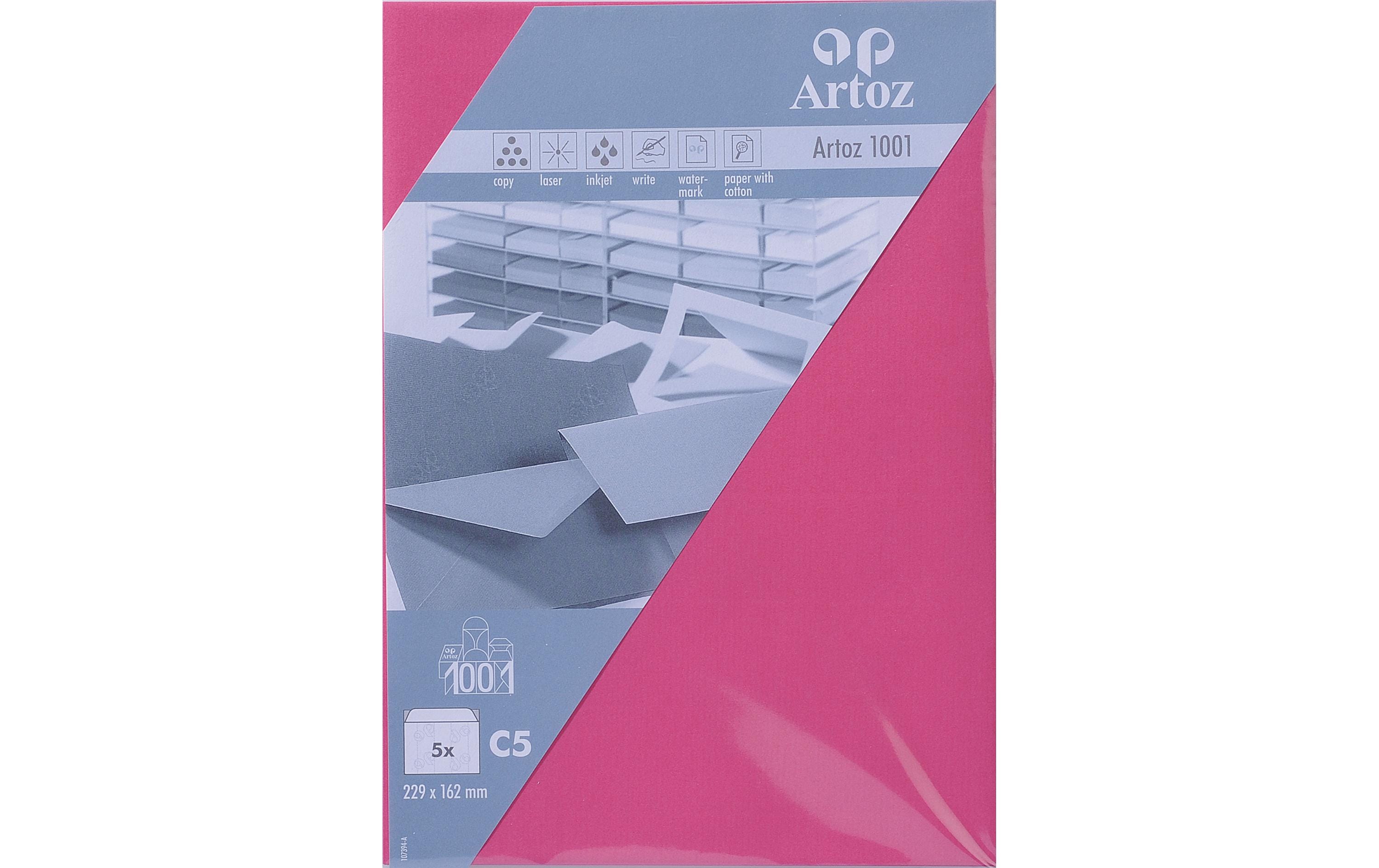 Artoz Couvert 1001, C5, 5 Stück, Fuchsia – Couvert von Artoz