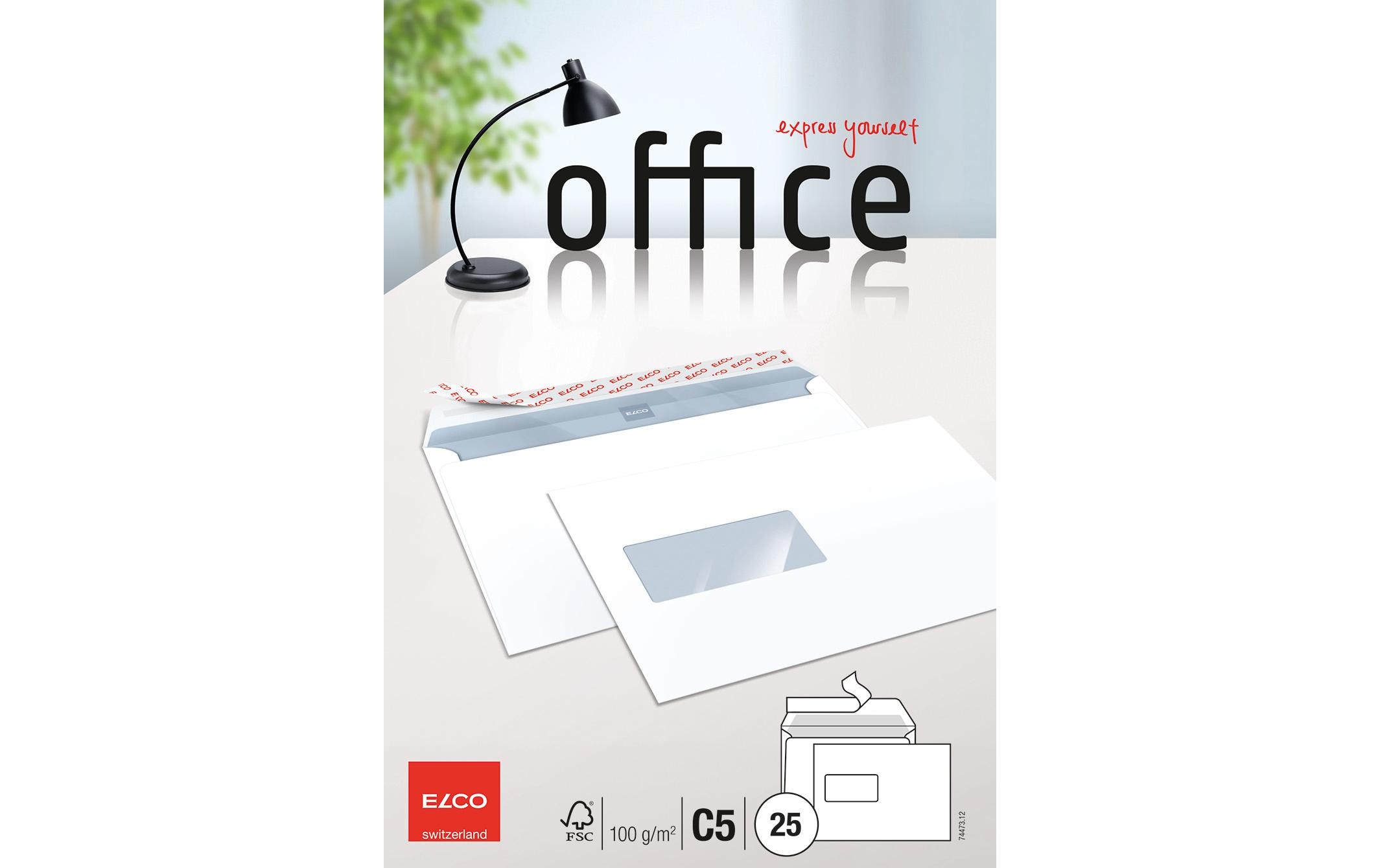 ELCO Couvert Office C5 Fenster links, 25 Stück – Couvert von ELCO