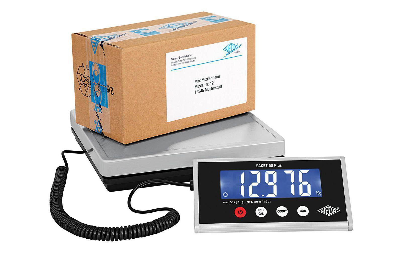 WEDO Paketwaage 50 Plus  mit Zählfunktion – Paketwaage von WEDO