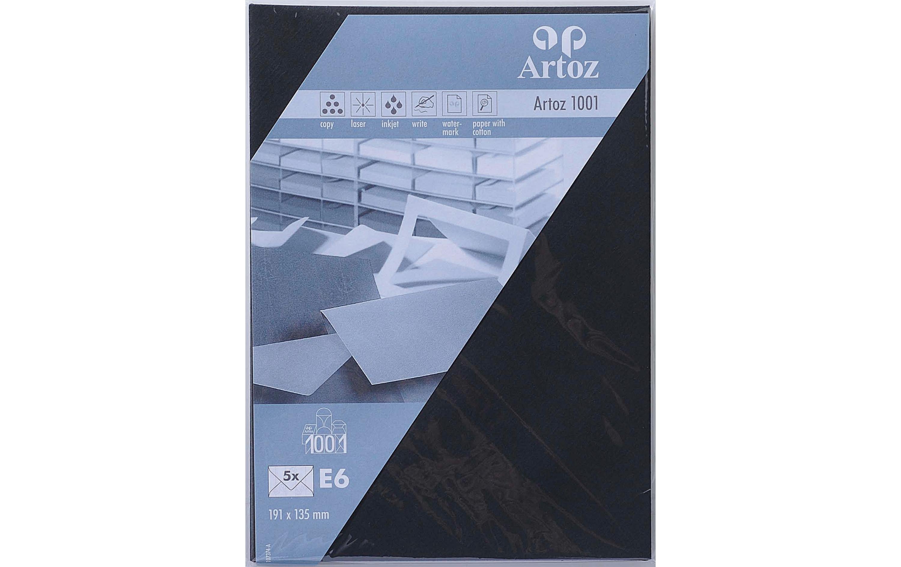 Artoz Couvert 1001, E6, 5 Stück, Schwarz – Couvert von Artoz