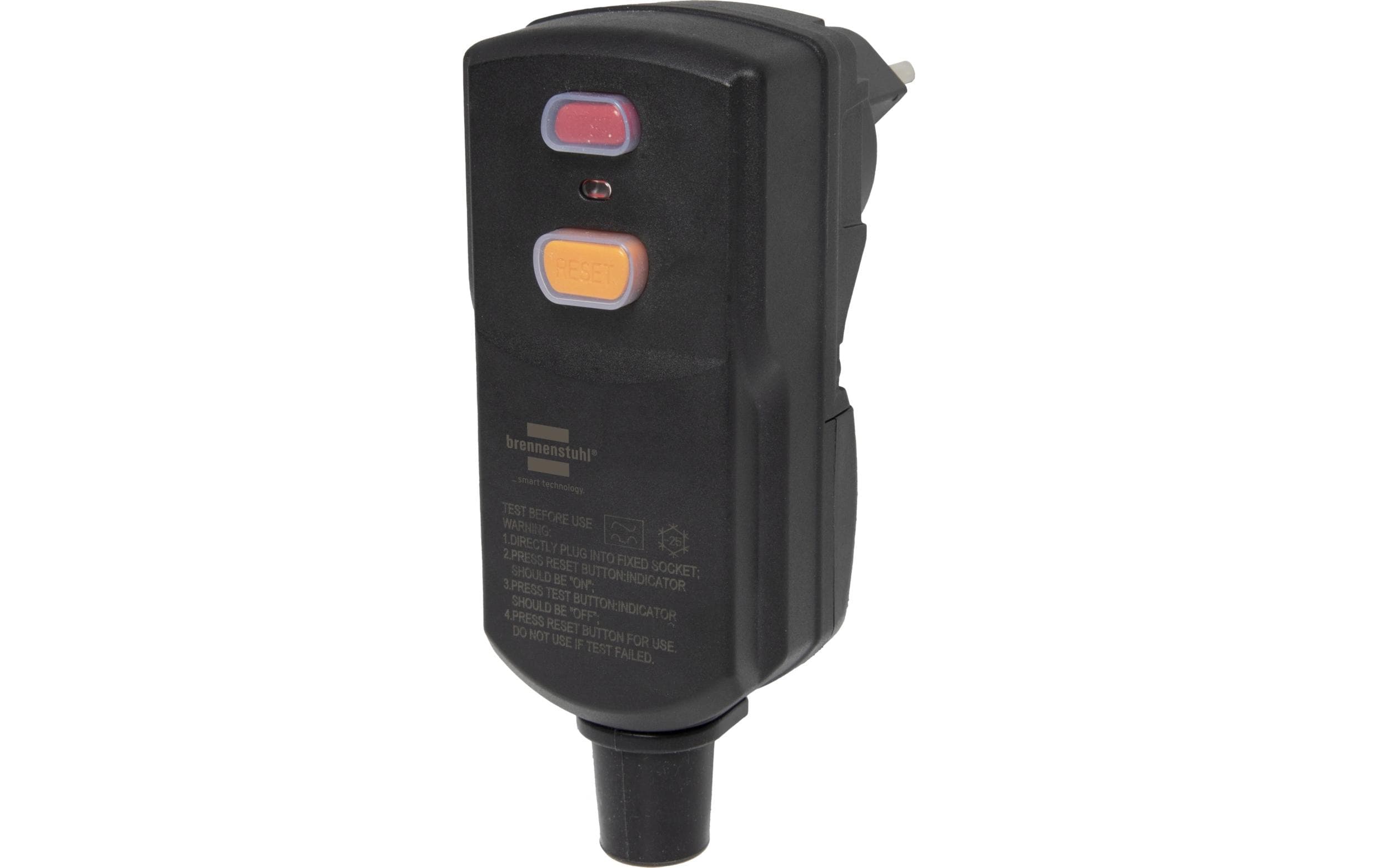 Brennenstuhl FI-Zwischen-Schutzschalter 10A-30mA, Typ A, 230 V, IP55 – FI-Zwischenstecker von Brennenstuhl