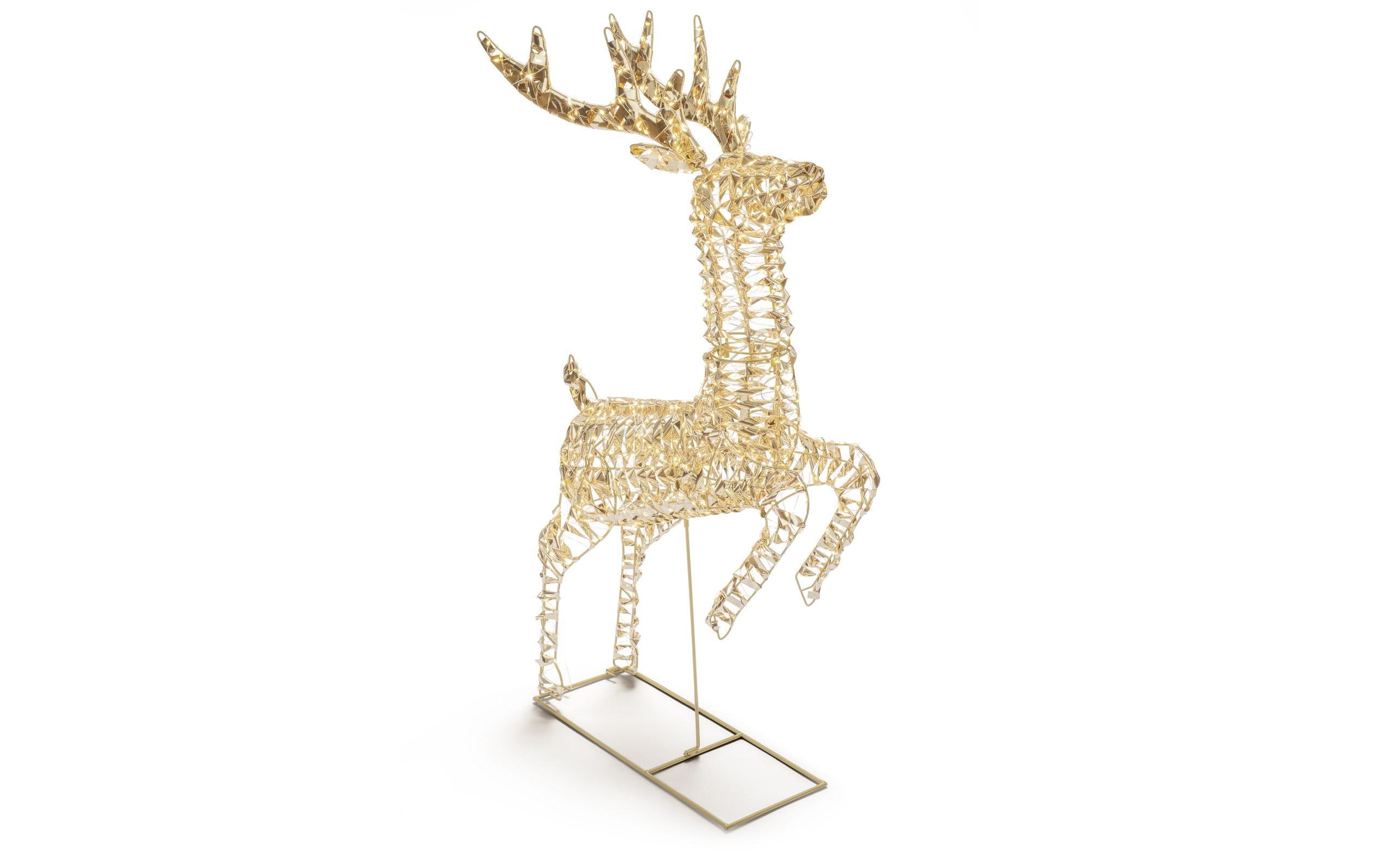 STT LED-Figur Glamour reindeer 90 Gold