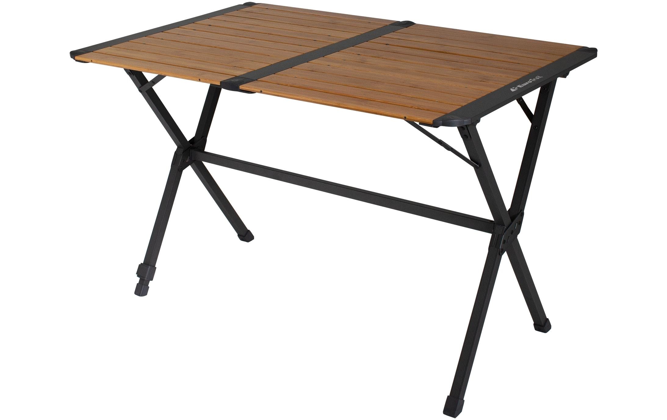 Chambery M Bamboo – Eurotrail Campingtisch 110 × 70 cm, Platte aus Bambus