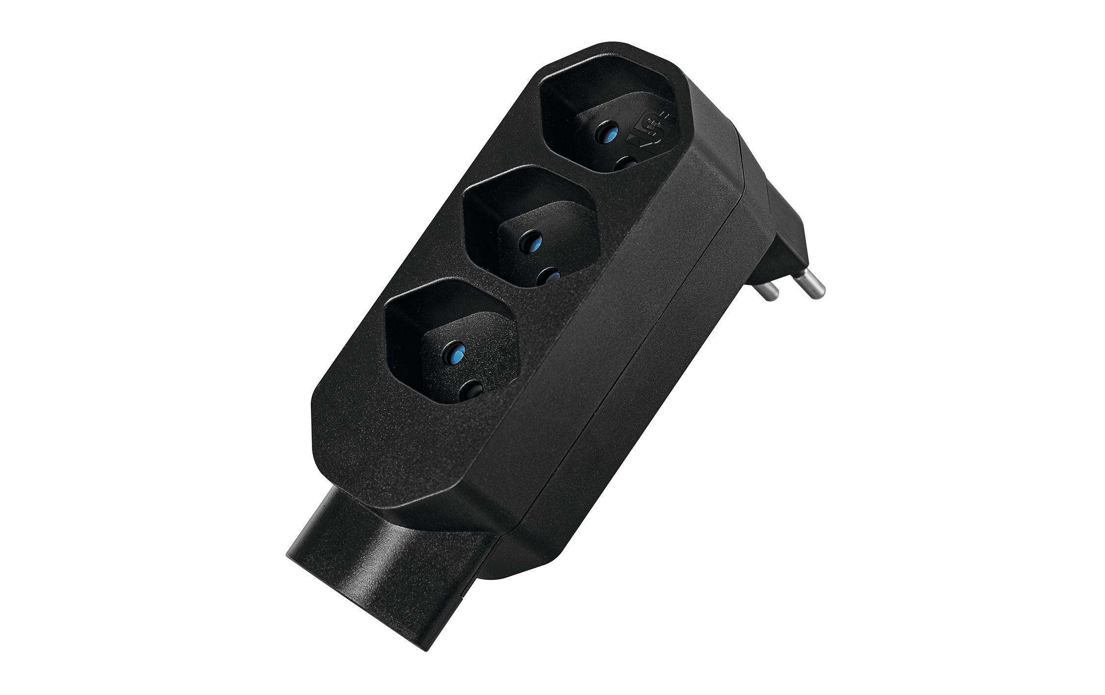 STEFFEN Manta Mehrfachadapter 4xT13 (1x unten) drehbar 4 – Mehrfachstecker von STEFFEN