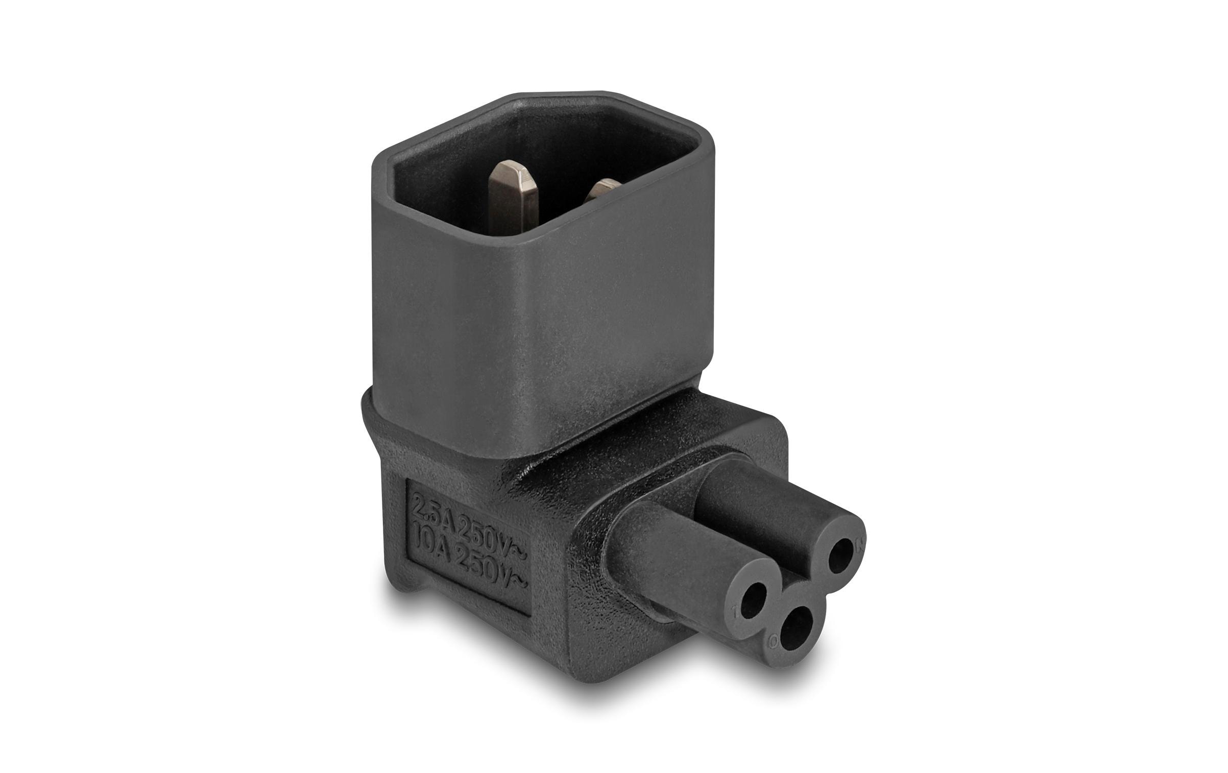 Delock Adapterstecker IEC60320 C14 - C5 gewinkelt – Montagestecker von Delock
