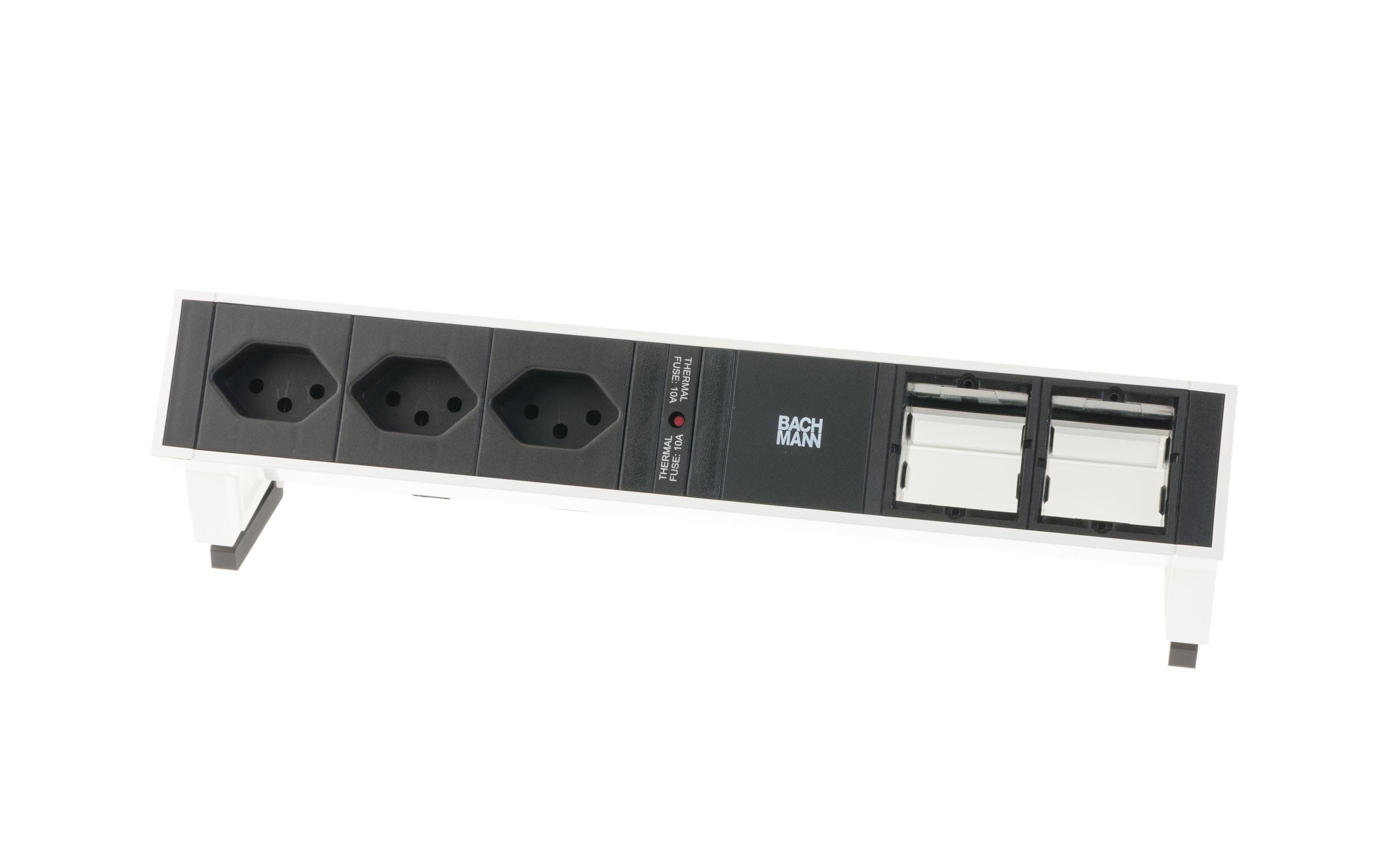 Bachmann Tischsteckdosenleiste DESK 2 3x T13, 2x ABD 3x T13 – 2x ABD – Tischsteckdosenleiste von Bachmann